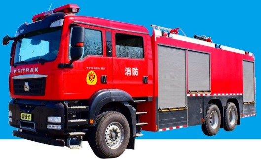 重汽汕德卡干粉泡沫聯(lián)用消防車